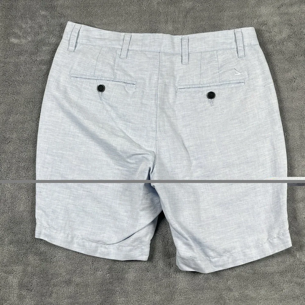 UNTUCKit Shorts Mens 30 Blue St. Julien Linen Blend Chino 9 Inseam Casual Summer
